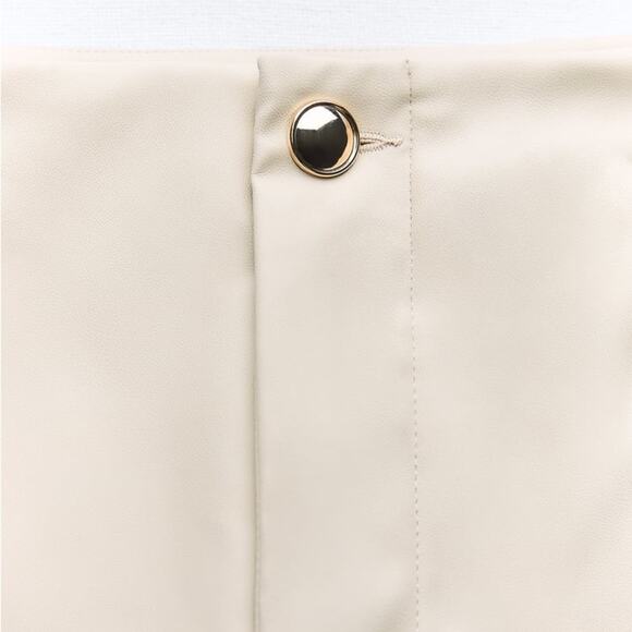 ZARA FAUX LEATHER PANTS - Picture 4 of 11